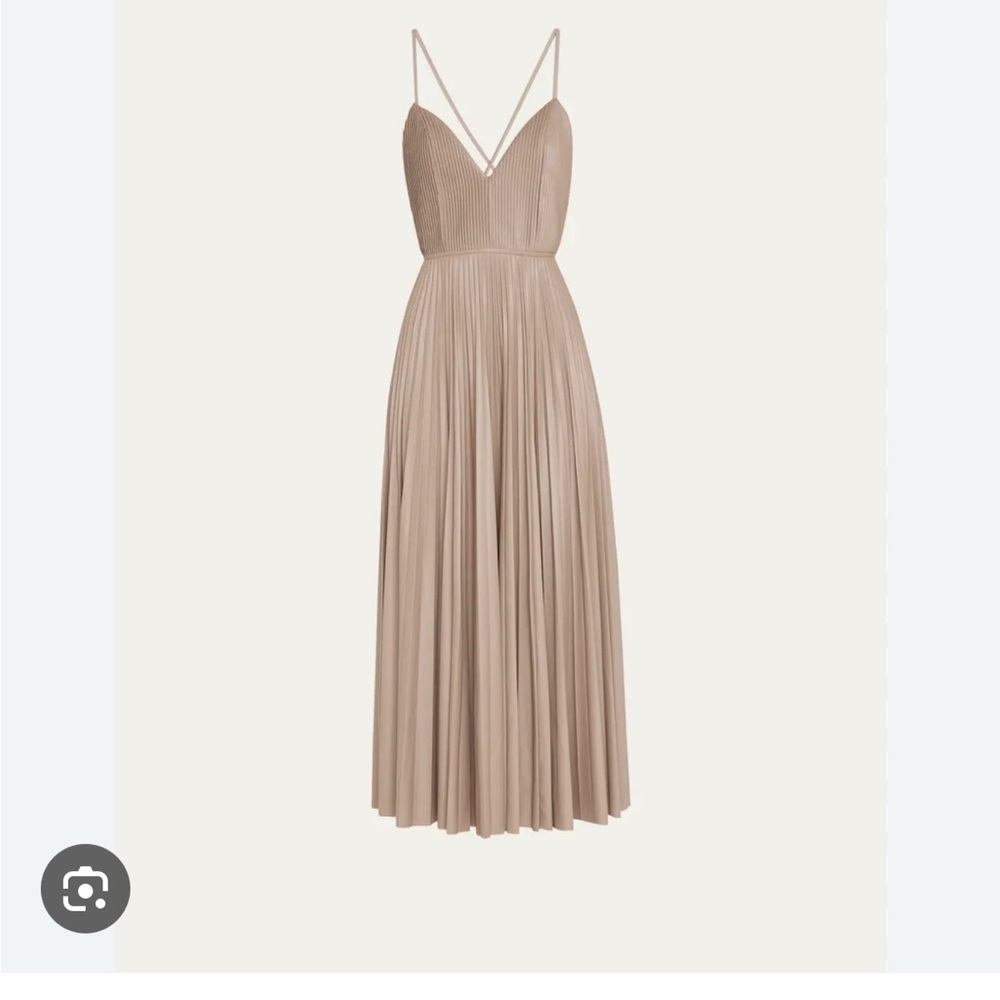 Altuzarra Maggiore Midi Driftwood Faux Leather Dress Sz 4 NWT